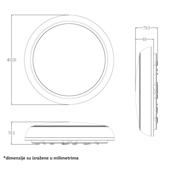 LED PLAFONJERA CDLED24 24/20/16W 3000/4000/6500K IP65 SILVER