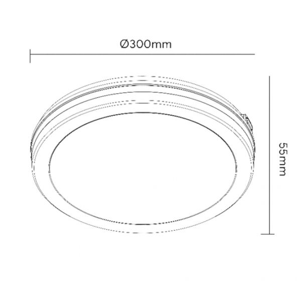 LED PLAFONJERA X09-300-24W 3000/4000/6500K IP65 DRVO