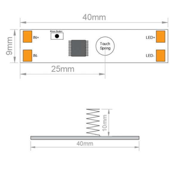 LED PREKIDAC DIMER DT03 TOUCH