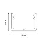 LED PROFIL LL-ALP004-R KOMPLET SIVI