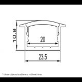 LED PROFIL LL-ALP013-R KOMPLET CRNI