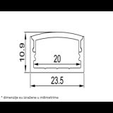 LED PROFIL LL-ALP014  KOMPLET CRNI