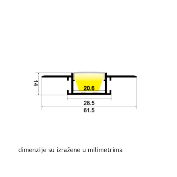 LED PROFIL LR6124 2M