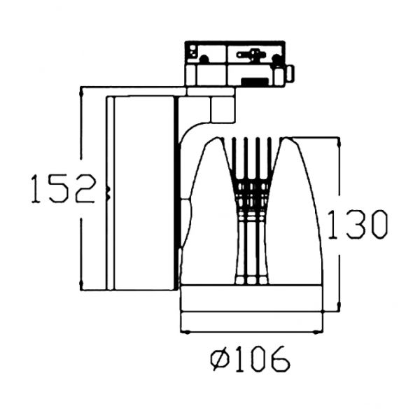 LED REF SINSKI 337201-1 20W 4000K CRNI(monofazni)