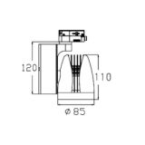 LED REF SINSKI 337201-1 20W 4000K CRNI TROFAZNI