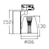 LED REF SINSKI 337201-2 30W 3000K CRNI TROFAZNI