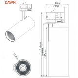 LED REF SINSKI JM-4069 20W 3000K 36° BELI TROFAZNI