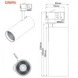 LED REF SINSKI JM-4069 20W 3000K 36° BELI TROFAZNI