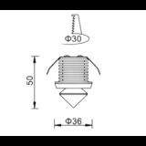 LED ROZETNA L0835-4 2W 3000K