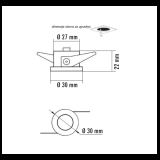 LED ROZETNA L0860-16 1W 3000K BELA