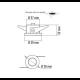 LED ROZETNA L0860-16 1W 3000K BELA