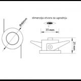 LED ROZETNA L1030-3 OKRUGLA 3W 4000K CRNA