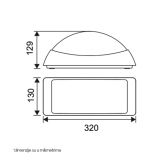 LED SVETILJKA 2054 ZIDNA 12.5W 3000K IP65 CRNA