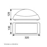 LED SVETILJKA 2054 ZIDNA 12.5W 3000K IP65 CRNA