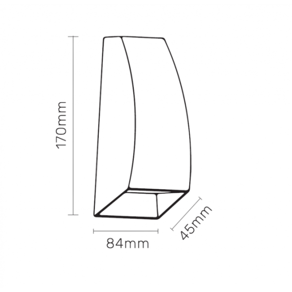 LED SVETILJKA 2211 ZIDNA 2*1W 4000K IP54 SIVA