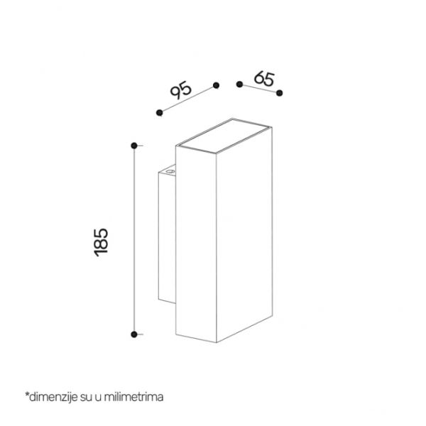 LED SVETILJKA 2382 ZIDNA 10W 3000K IP65 ANTRACIT