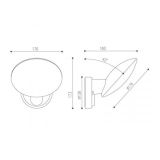 LED SVETILJKA BL6 ZIDNA 12W 4000K IP54  CRNA