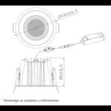 LED SVETILJKA CPS-Y4A15-D23 3000/4000/5000K 15W IP65 CRNA