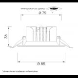 LED SVETILJKA HSM-DL00812 3000/4000/6000K 8W IP20 BELA