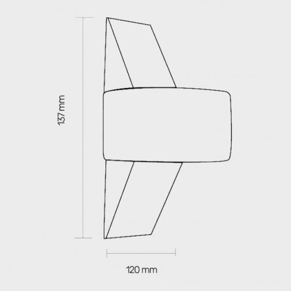 LED SVETILJKA JM-010 ZIDNA 6W 3000K IP54 BELA