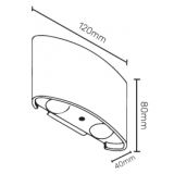 LED SVETILJKA JM-020 ZIDNA 4W 4000K IP54 CRNA