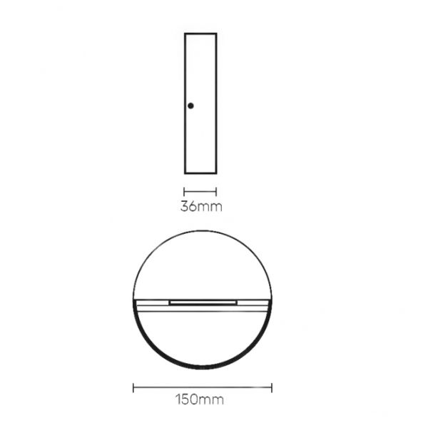 LED SVETILJKA JM-053 ZIDNA 4.6W 4000K IP54 ANTRACIT