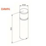 LED SVETILJKA JM-4604 STUBNA 12W 3000K IP65 CRNA