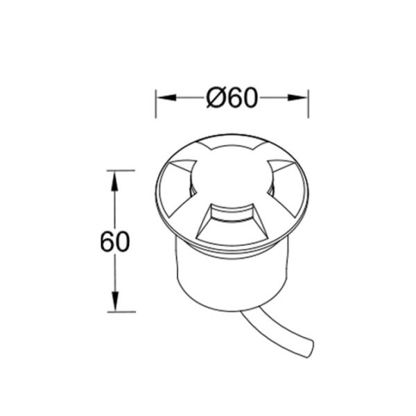 LED SVETILJKA JM-4816 PODNA 1W 3000K IP67 ANTRACIT