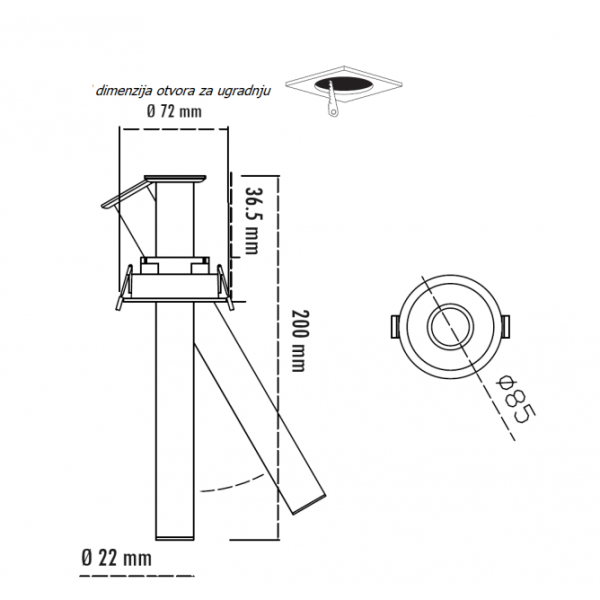 LED SVETILJKA LM6004-21 3W 3000K BELA