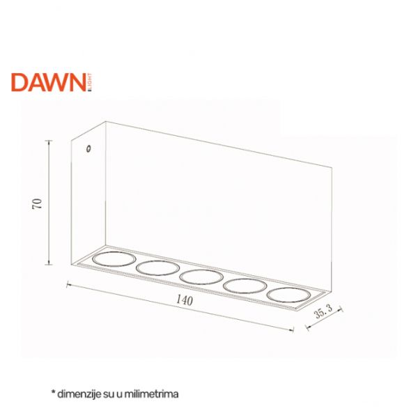 LED SVETILJKA MGL05 13W 3000K 40° BELA