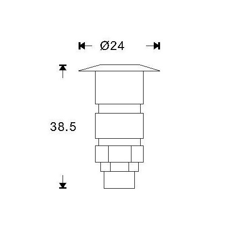 LED SVETILJKA SC-F102A PODNA 0,6W (4000-4500K) IP65 NIKL