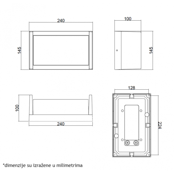 LED SVETILJKA W13305 12W 4000K IP54 BELA