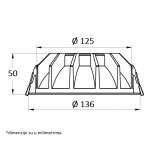 LED UGRADNA SVETILJKA 118001-5 20W 3000K