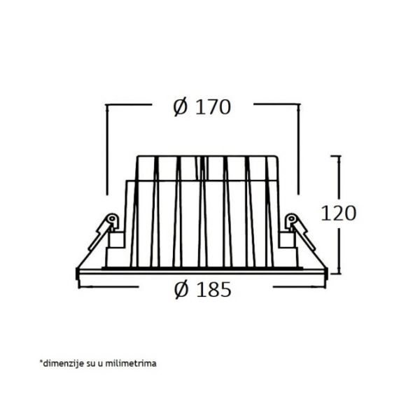 LED UGRADNA SVETILJKA 514001-6 30W 4000K IP65