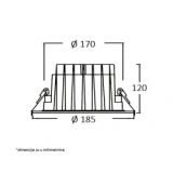 LED UGRADNA SVETILJKA 514001-6 30W 4000K IP65