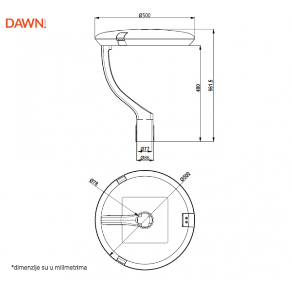 LED ULICNA SVETILJKA GSL09S 60W 4000K 7800lm IP66