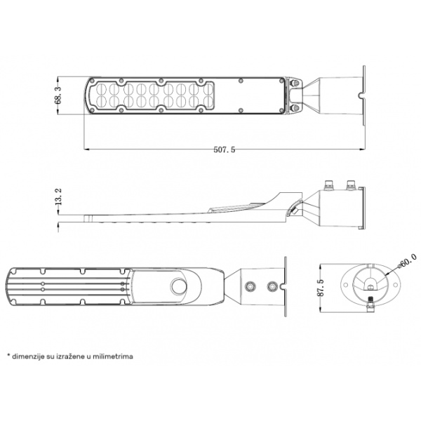 LED ULICNA SVETILJKA RA-50W 6000K