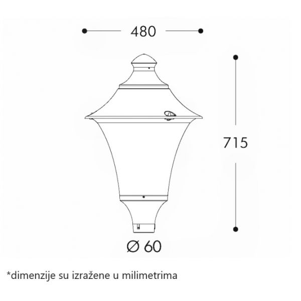 LED ULICNA SVETILJKA REMO 400 50W SIVA