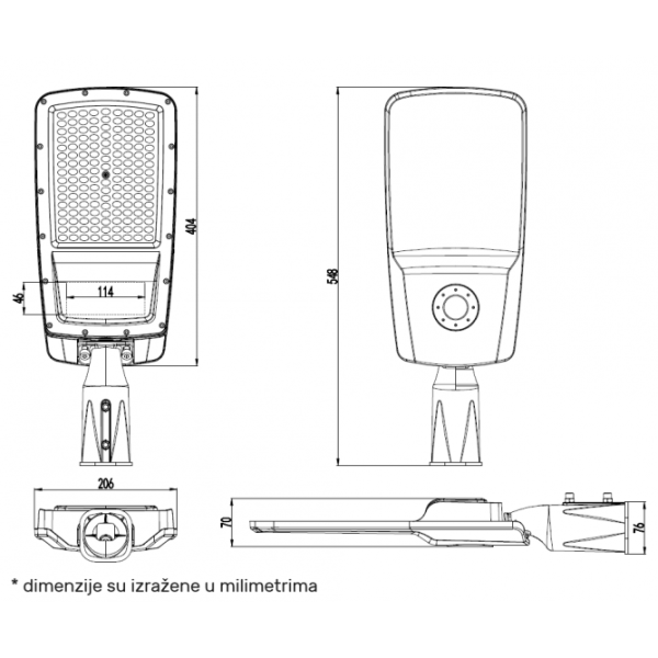 LED ULICNA SVETILJKA RX-H 100W 4000K