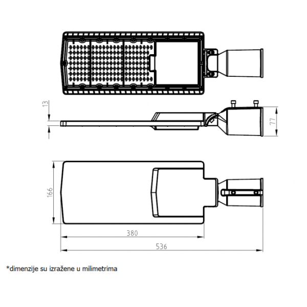 LED ULICNA SVETILJKA SL04  70W 4000K 8400lm IP65