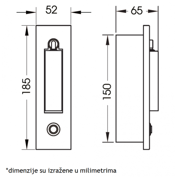 LED SVETILJKA JM-061 ZIDNA 3W 3000K CRNA