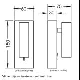 LED SVETILJKA JM-063 ZIDNA 3W 3000K CRNA