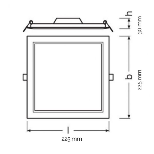 LEDVANCE LED PANEL 18W/4000K SQ210 IP20