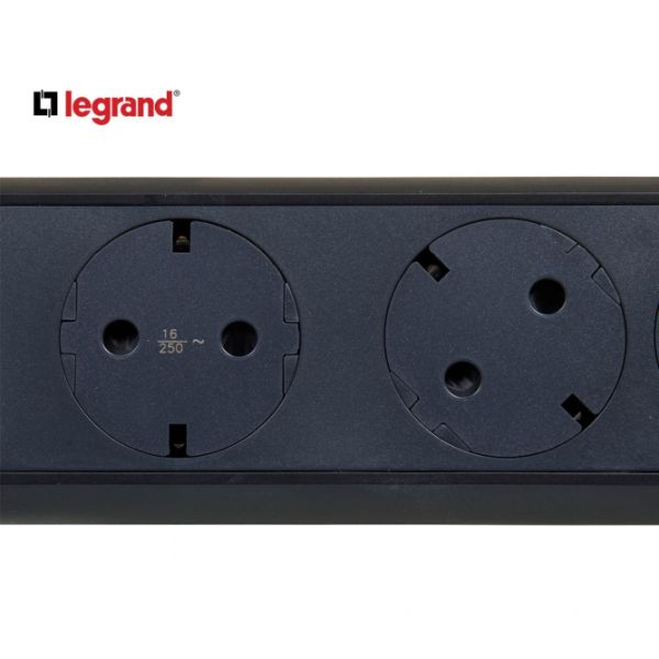 LG 694528 PRODUZNI BLOK 3X2P+E 1.5M (CRNA/T.SIVA)