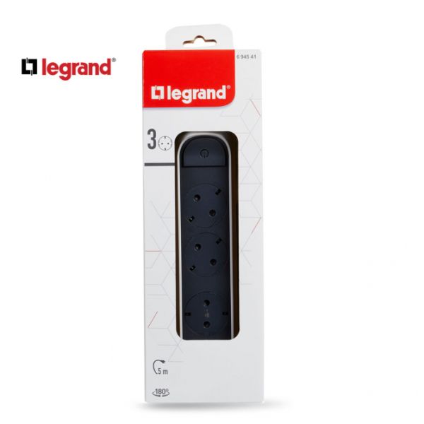 LG 694541 PRODUZNI BLOK 3X2P+E 5M (BELA/T.SIVA)