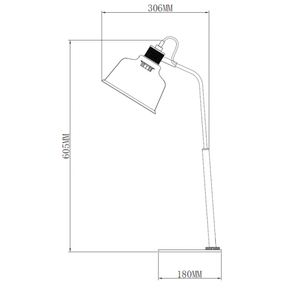 LUNA 219 STONA LAMPA 1*E27 CRNA/BAKAR