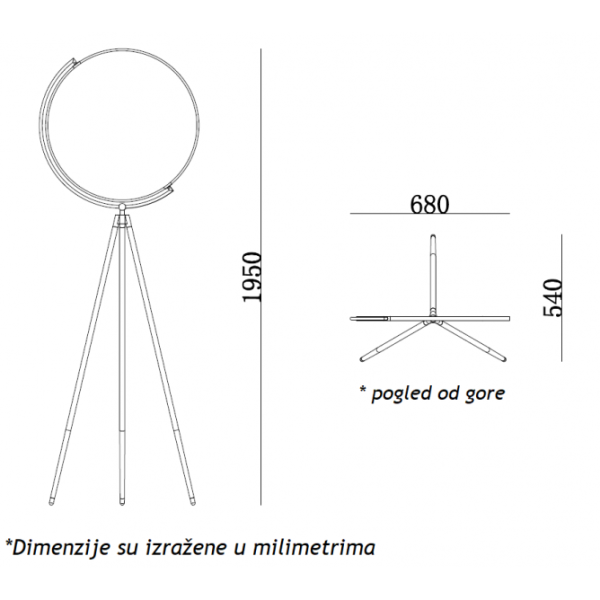 LUNA 247 PODNA LAMPA 15W 2700K