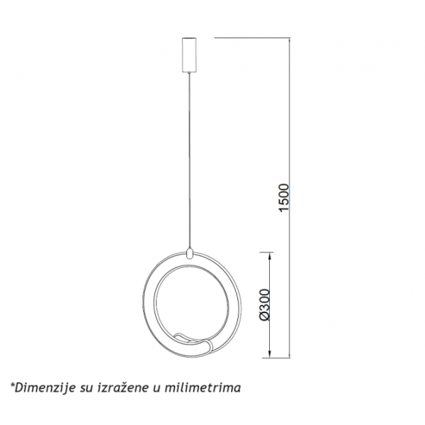 LUNA 261 VISILICA 24W 3000K MESING