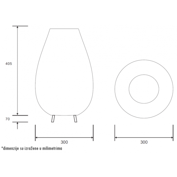 LUNA 289 PODNA LAMPA 8W 3000K