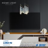 LUNA 96 LUSTER 6*GU10 BLACK/SMOKED GLASS